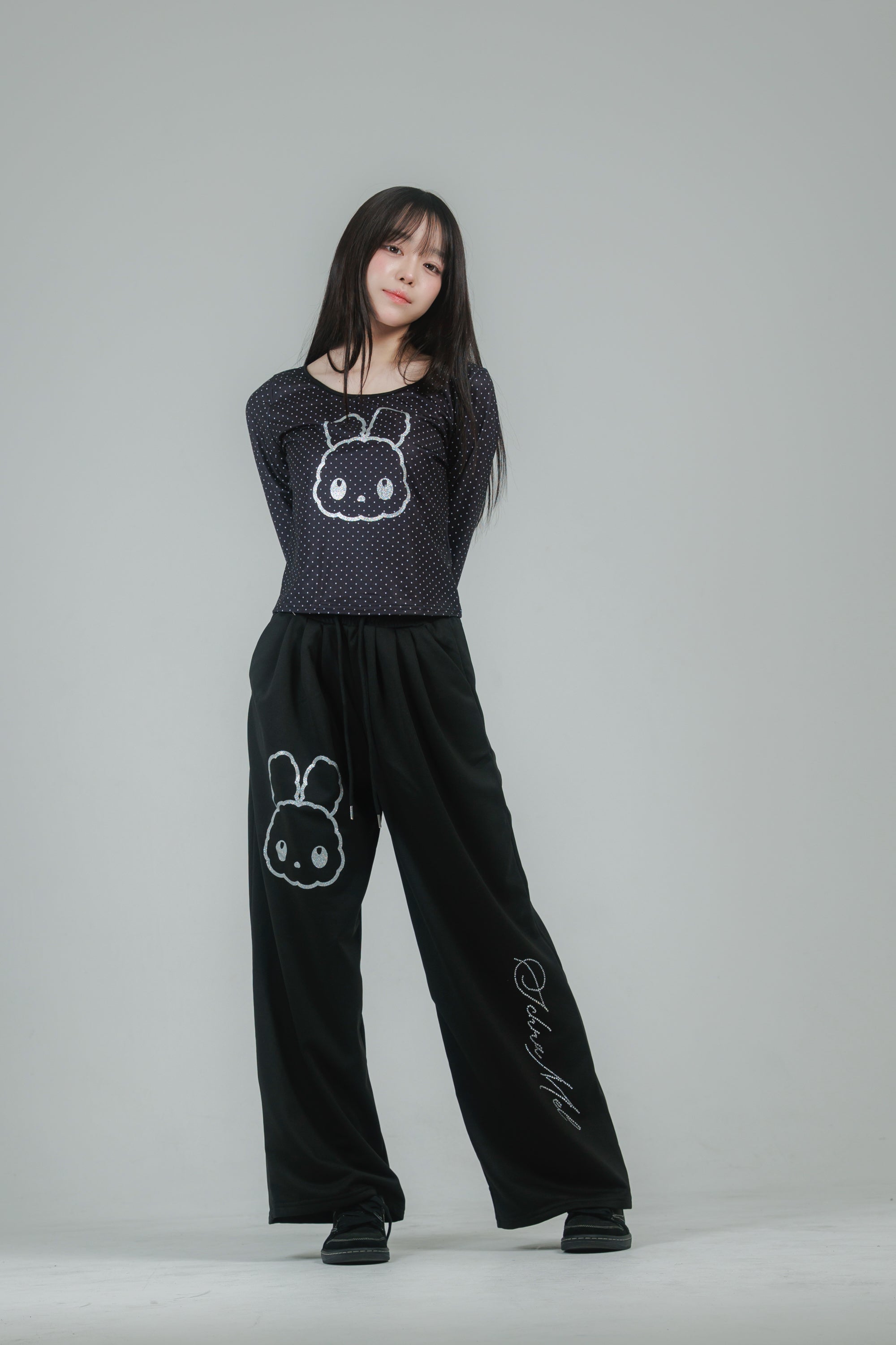 glitter dot tops (white)