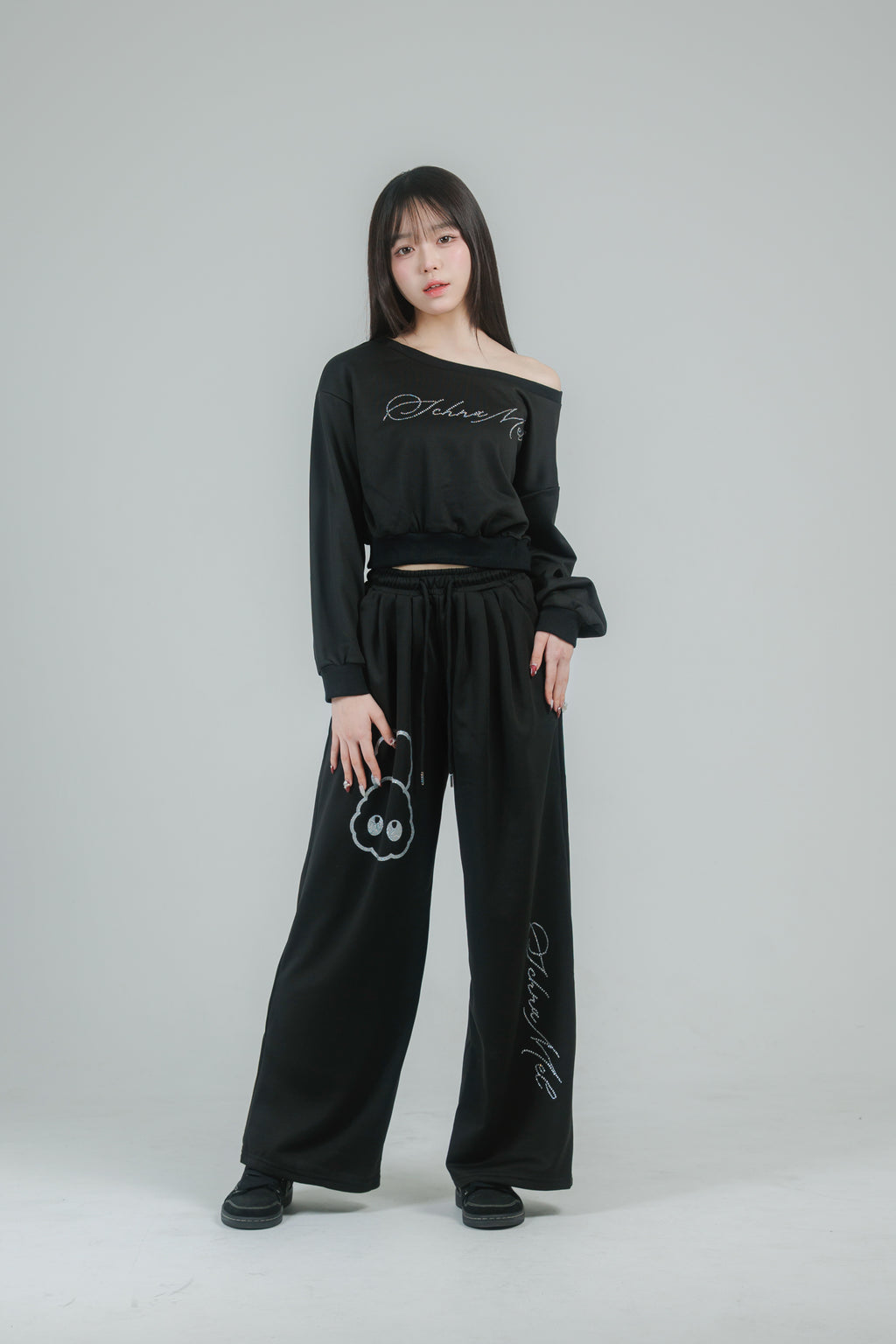 classy sweat pants (black)