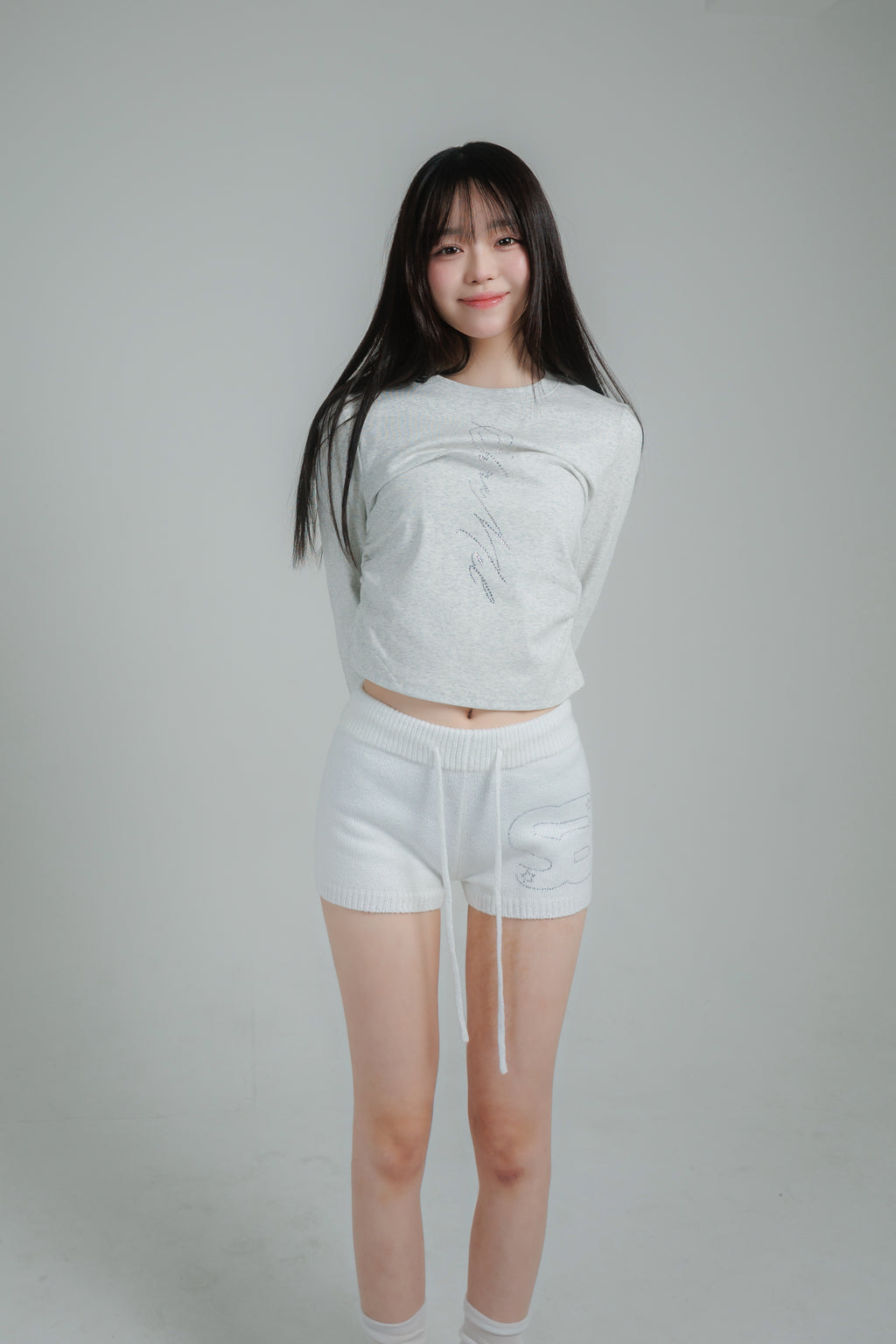 SM knit short pants