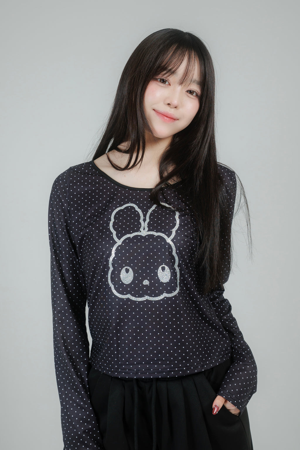 glitter dot tops (white)