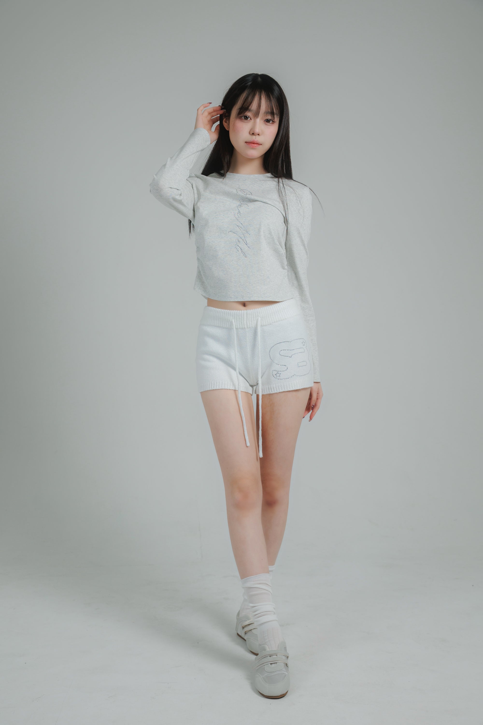 SM knit short pants