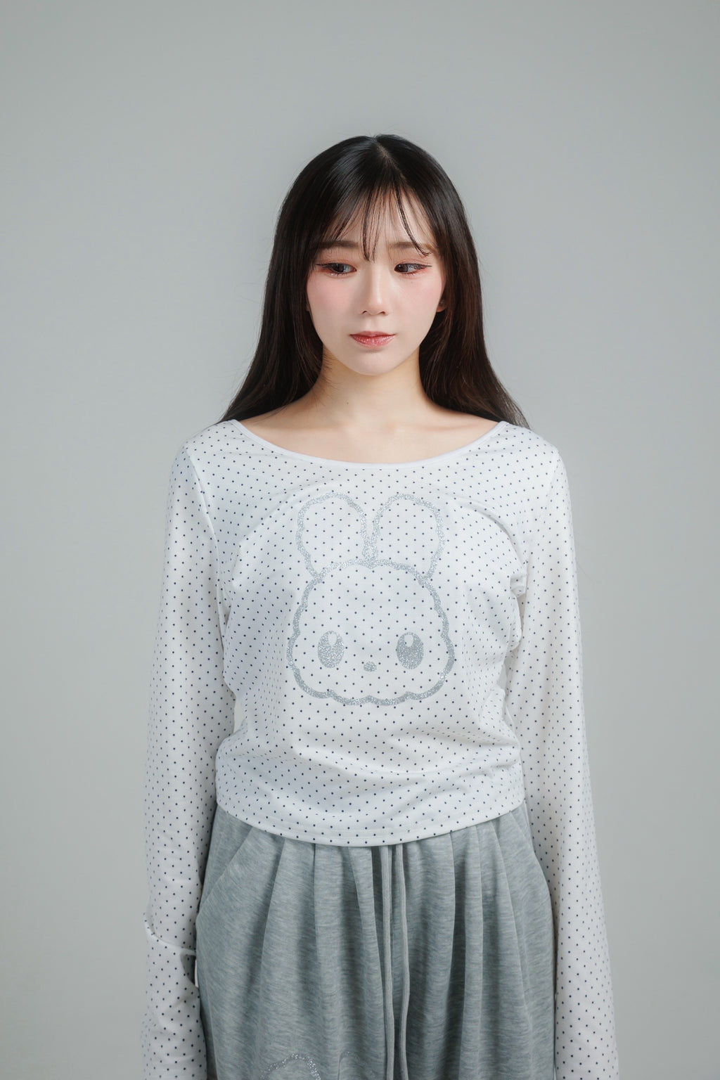 glitter dot tops (white)