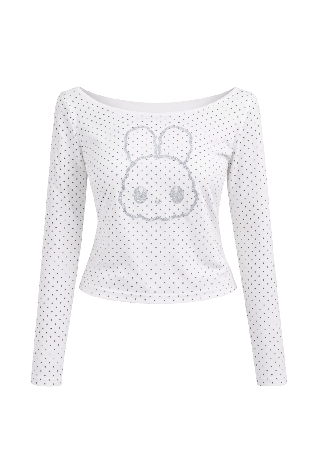 glitter dot tops (white)