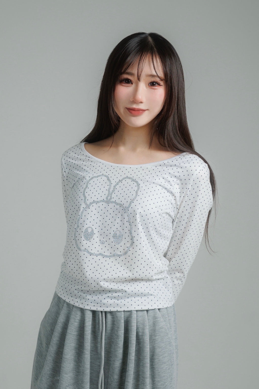 glitter dot tops (white)