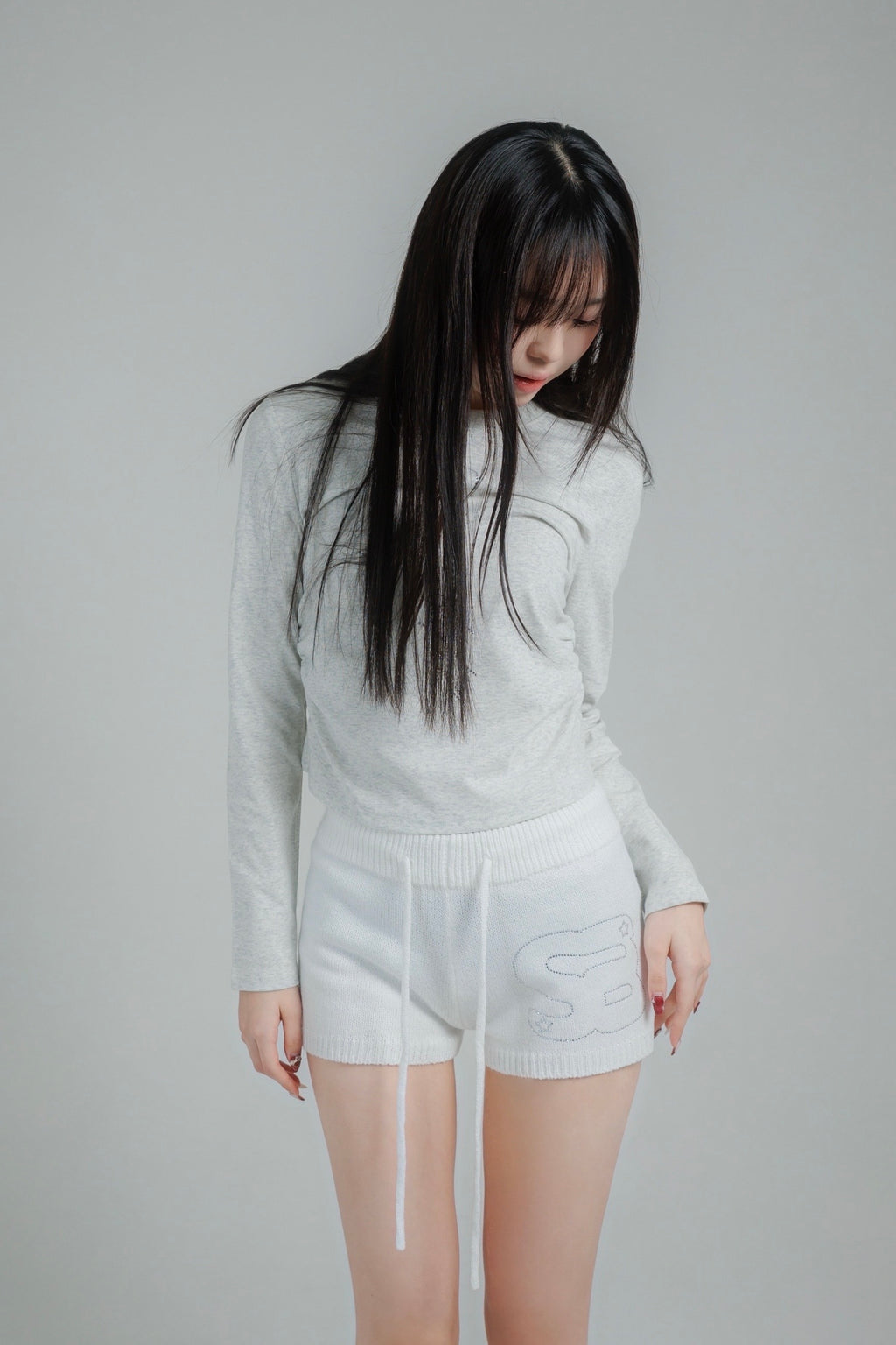 SM knit short pants