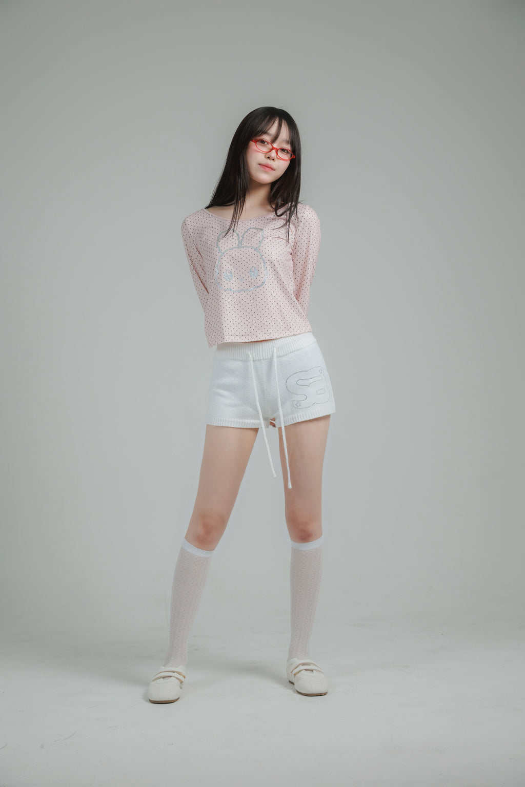 SM knit short pants