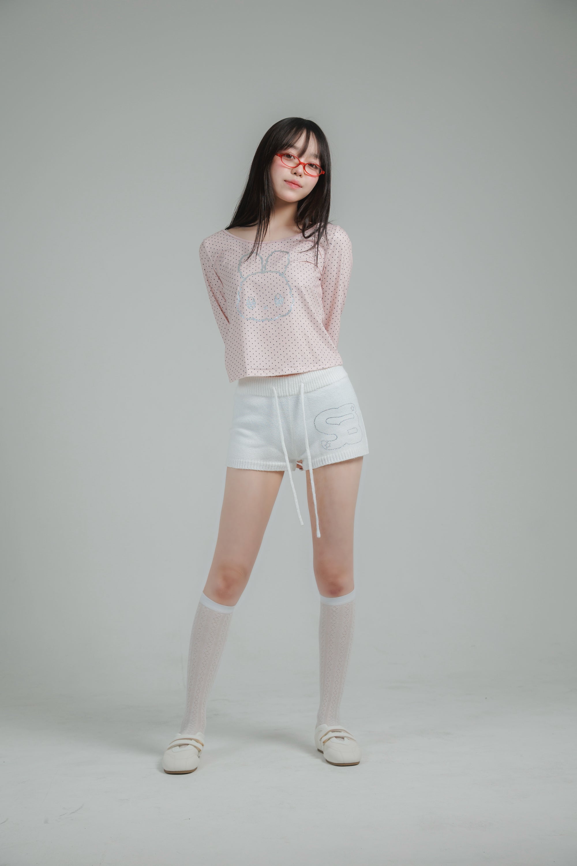 SM knit short pants