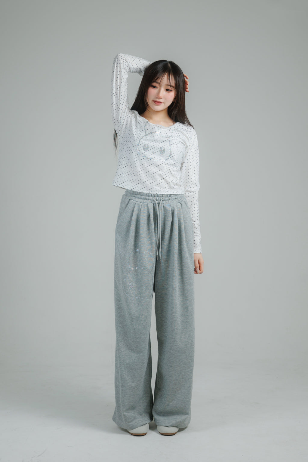 glitter dot tops (white)