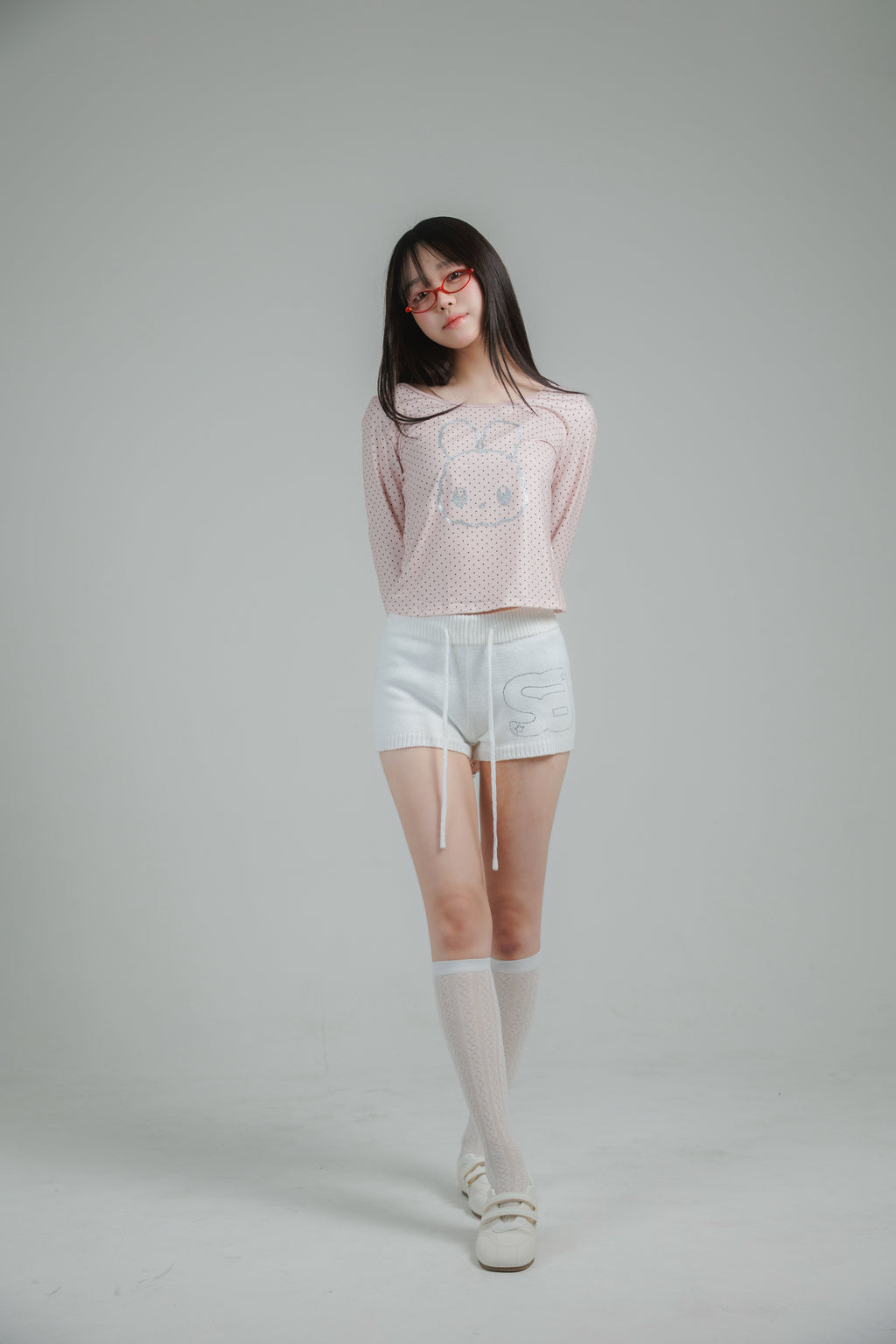 SM knit short pants