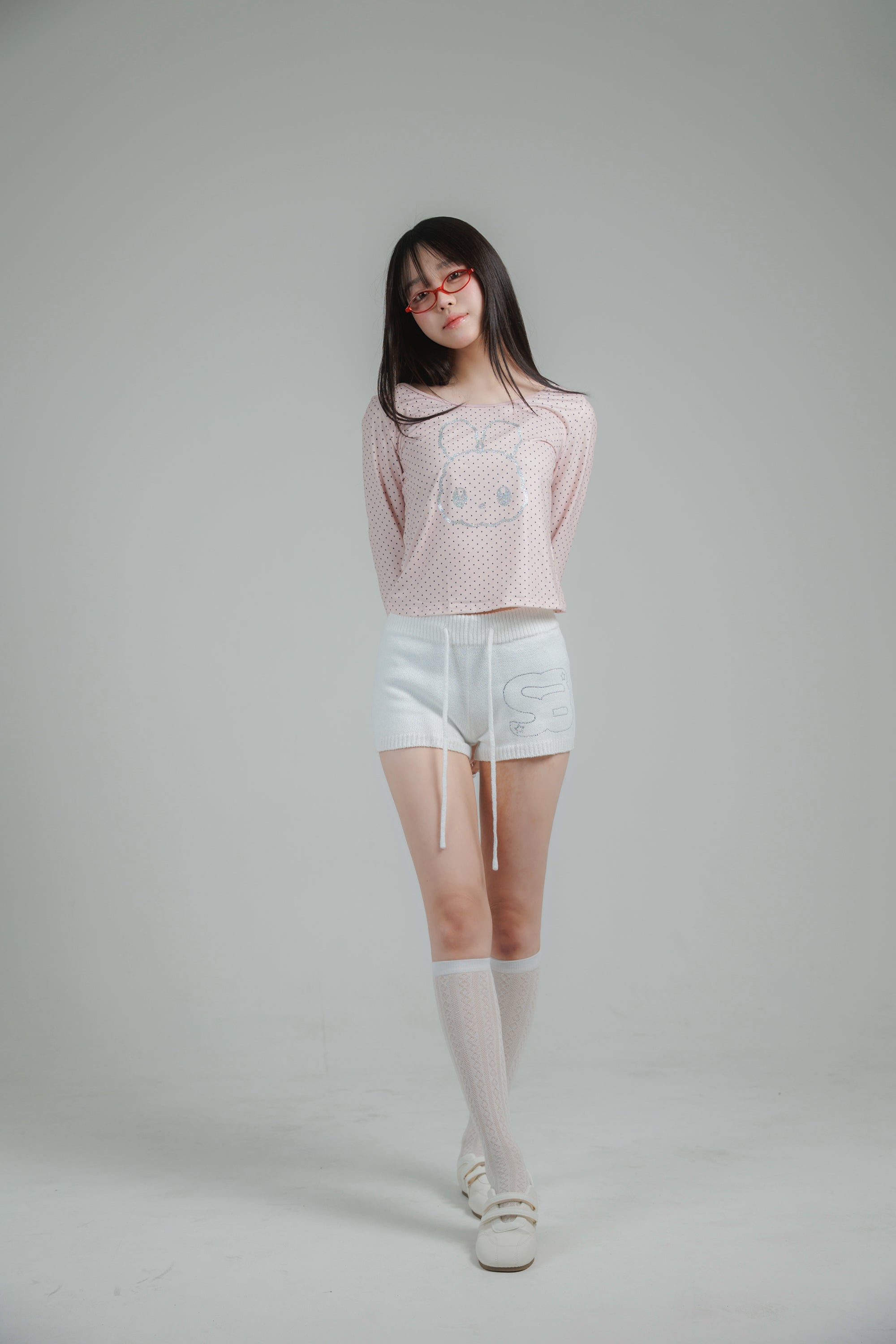 SM knit short pants