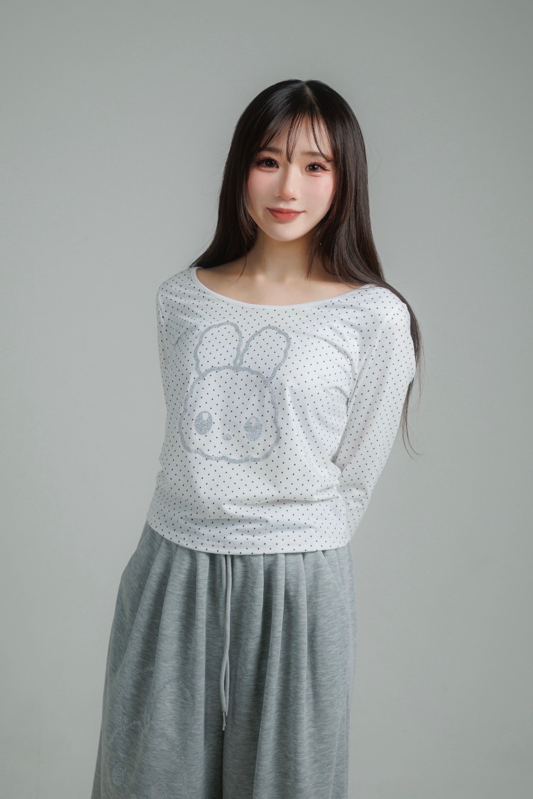 glitter dot tops (black)